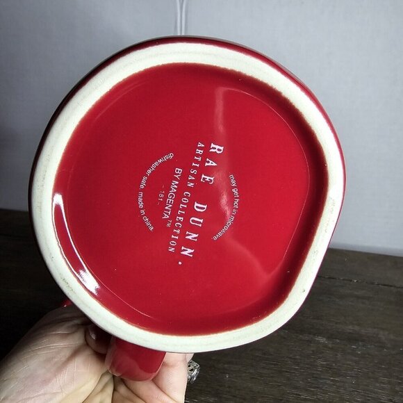 NWT Rae Dunn Artisan XOXO Valentine's Day Red Heart Topper Mug - Picture 9 of 9